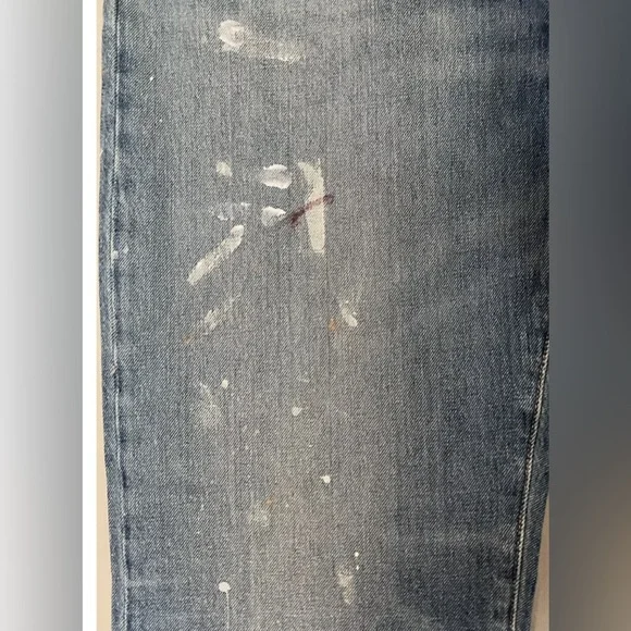 Polo Ralph Lauren Men Vintage Classic Fit Hand Paint Splatter Jeans Sz 32X32 NWT